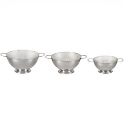 Le Creuset Stackable Stainless Steel Colanders (Set Of 3) -All-Clad Shop rs18031 ssc0824 3pc