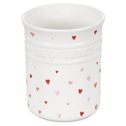 Le Creuset L'Amour 1 Qt. Utensil Crock With Heart Applique | White