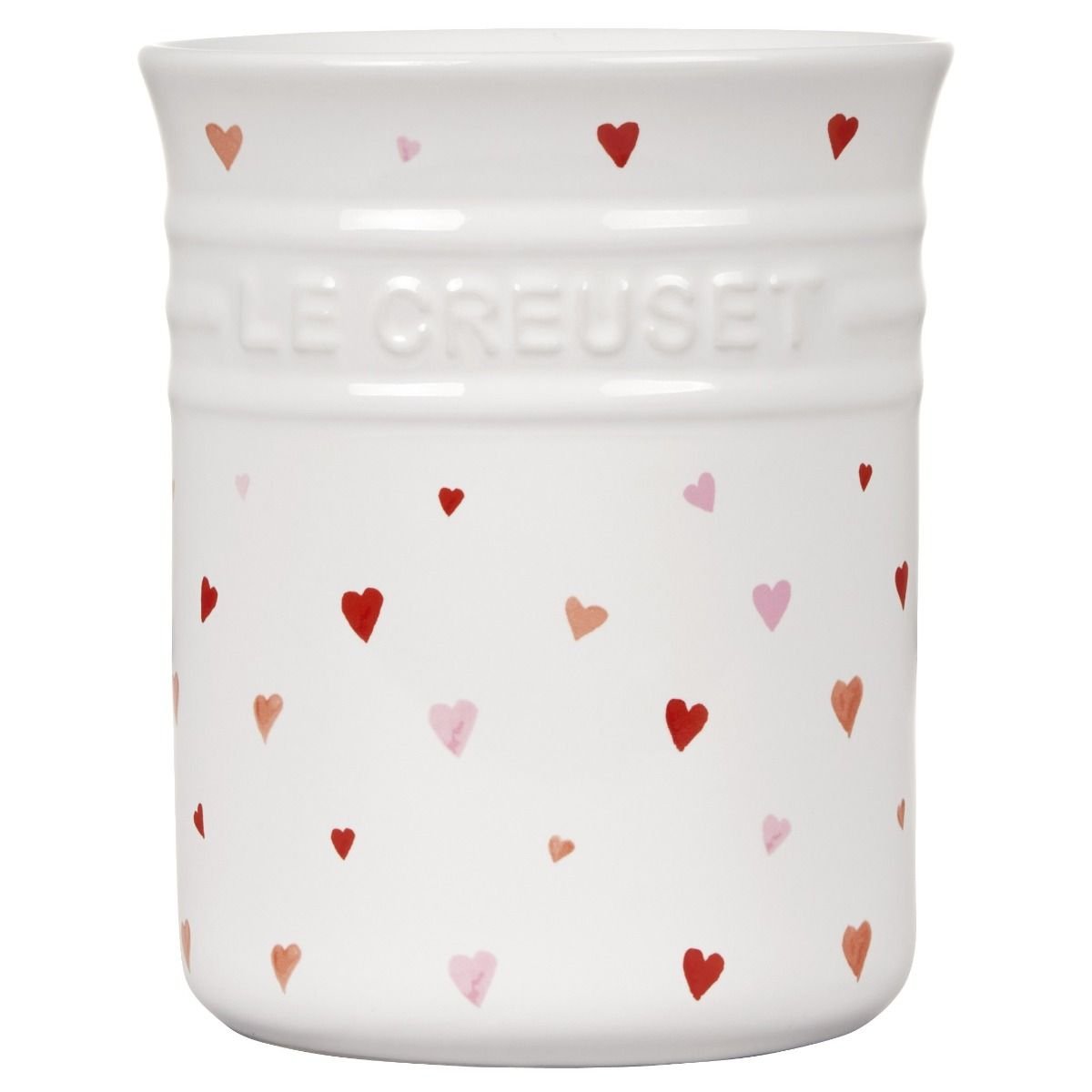 Le Creuset L'Amour 1 Qt. Utensil Crock With Heart Applique | White Le Creuset L'Amour 1 Qt. Utensil Crock With Heart Applique | White -All-Clad Shop rs18424 pg1000tl 16 2