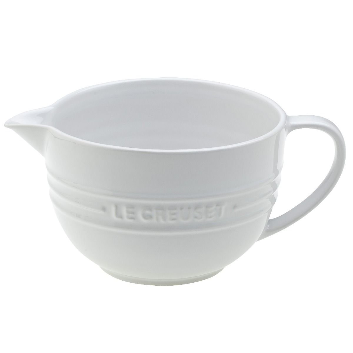 Le Creuset 2 Qt. Stoneware Batter Bowl | White Le Creuset 2 Qt. Stoneware Batter Bowl | White -All-Clad Shop rs717 2l batter bowl white pg4000 1616