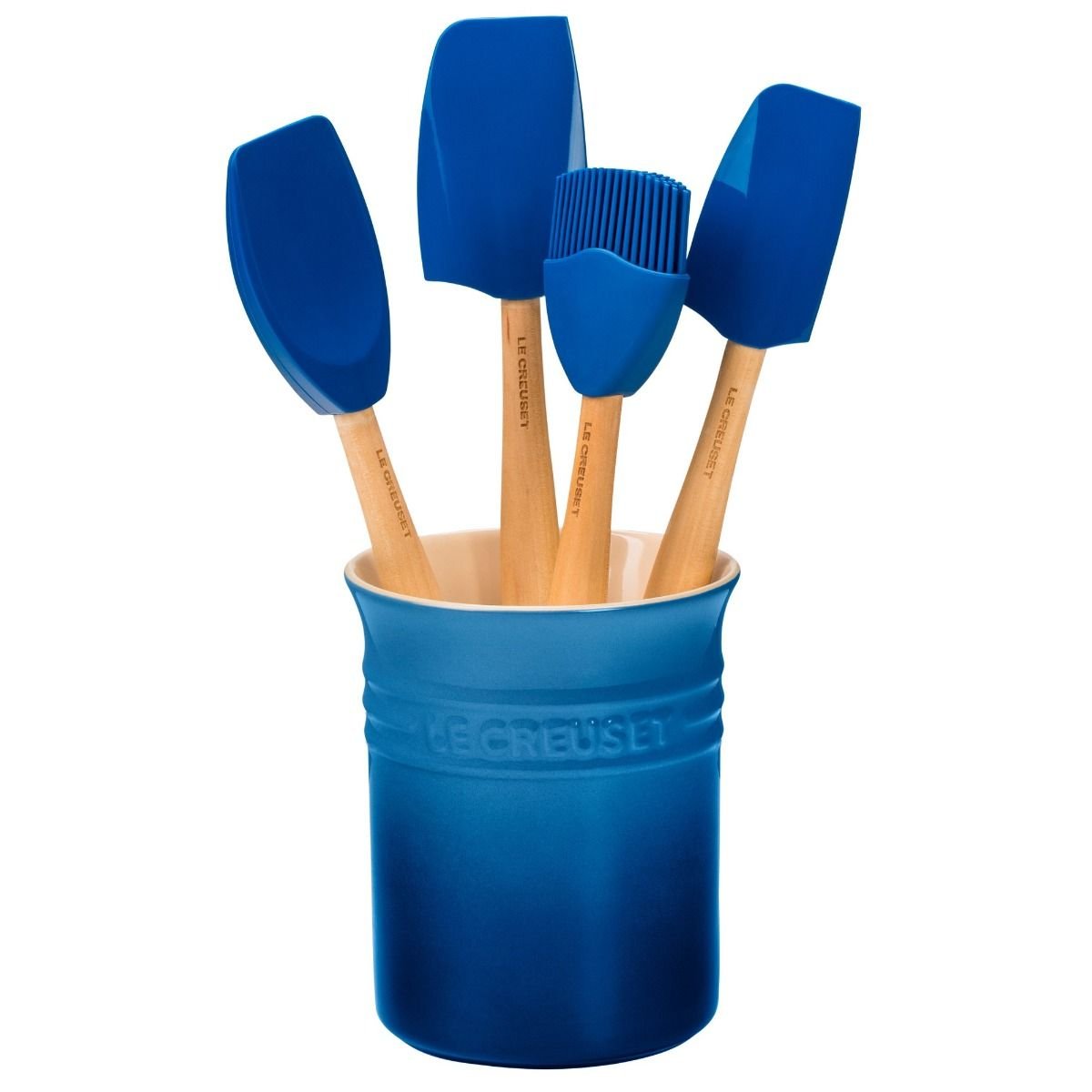 Le Creuset 5-Piece Craft Series Utensil Set with Crock | Marseille Blue Le Creuset 5-Piece Craft Series Utensil Set With Crock | Marseille Blue -All-Clad Shop rs7244 170309 lc mills 35133 lpr