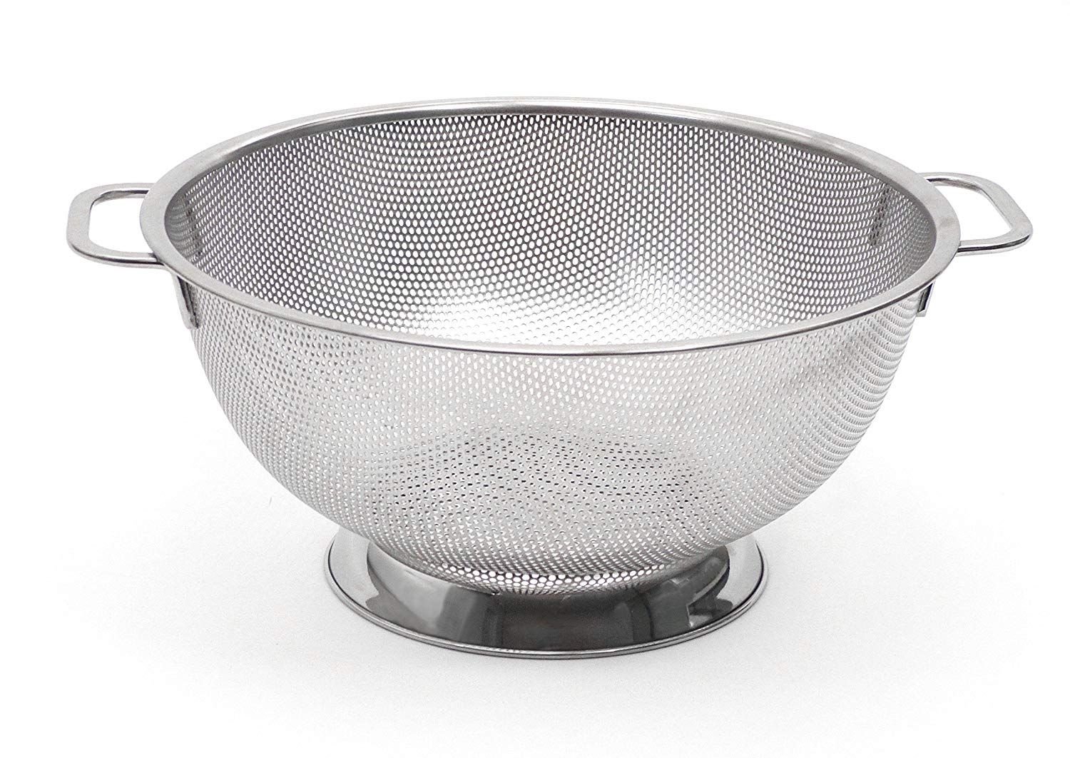 RSVP Endurance Stainless Steel 5 Qt. Precision Pierced Colander RSVP International RSVP Endurance Stainless Steel 5 Qt. Precision Pierced Colander -All-Clad Shop rsvp endurance 5 quart colander punch 5