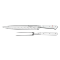 Wusthof Cutlery Wusthof Classic White 2-Piece Carving Set | Hollow Edge