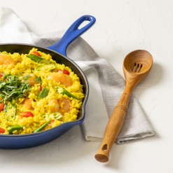 Le Creuset Revolution® Wooden Slotted Spoon -All-Clad Shop slotted2