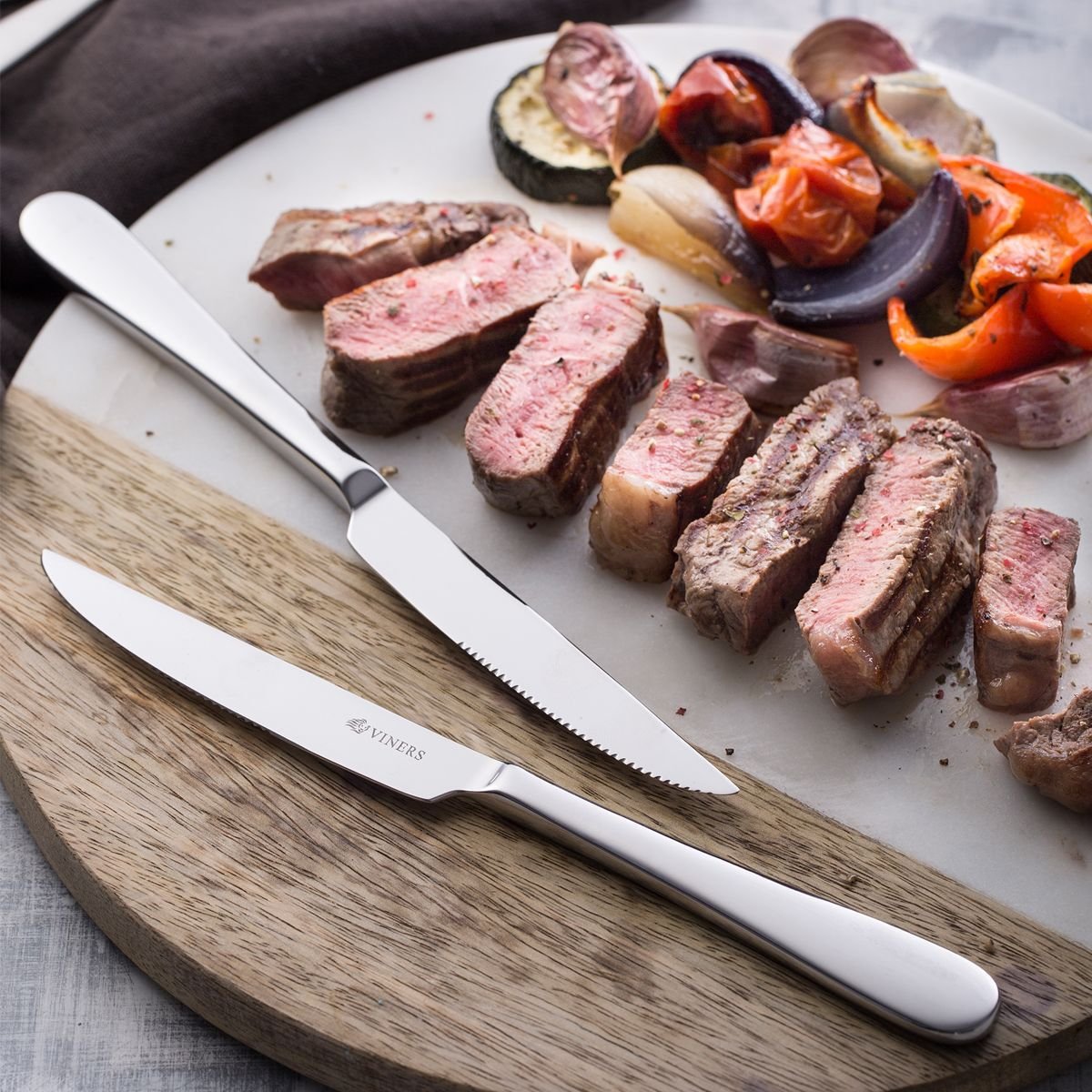 Viners Select Steak Knives | Set of 6 Viners Select Steak Knives | Set Of 6 -All-Clad Shop steak knives lifestyle