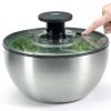 OXO Steel Salad Spinner -All-Clad Shop steel salad spinner 1071497