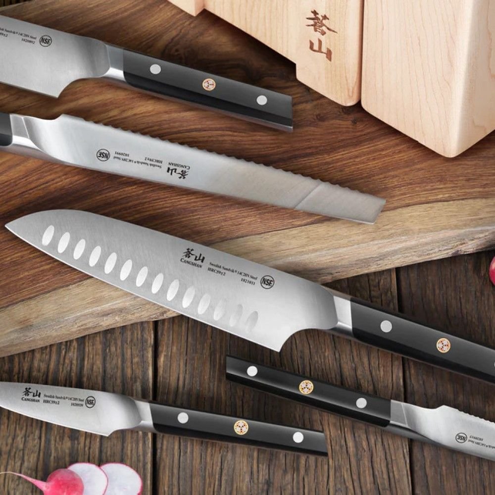 Cangshan Cutlery TC Series Denali 14-Piece Magnetic Knife Block Set Cangshan Cutlery TC Series Denali 14-Piece Magnetic Knife Block Set -All-Clad Shop tc denali