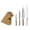 Shun Cutlery Shun Premier Blonde 5-Piece Starter Knife Block Set -All-Clad Shop tdms0540w 1