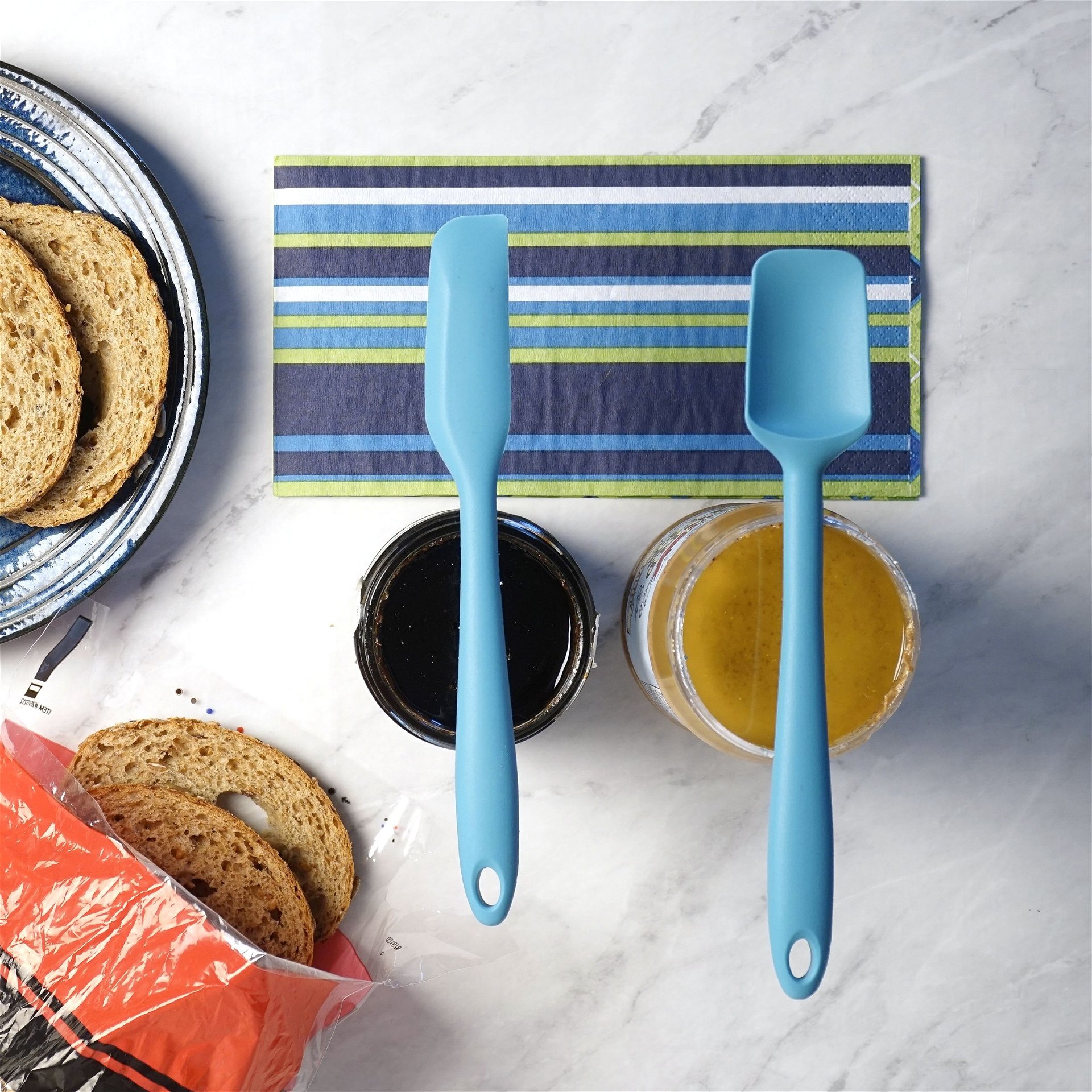 RSVP 2-Piece 8" Silicone Spatula Set – Turquoise RSVP International RSVP 2-Piece 8" Silicone Spatula Set – Turquoise -All-Clad Shop turquoise 8 inch spatula set ems tq