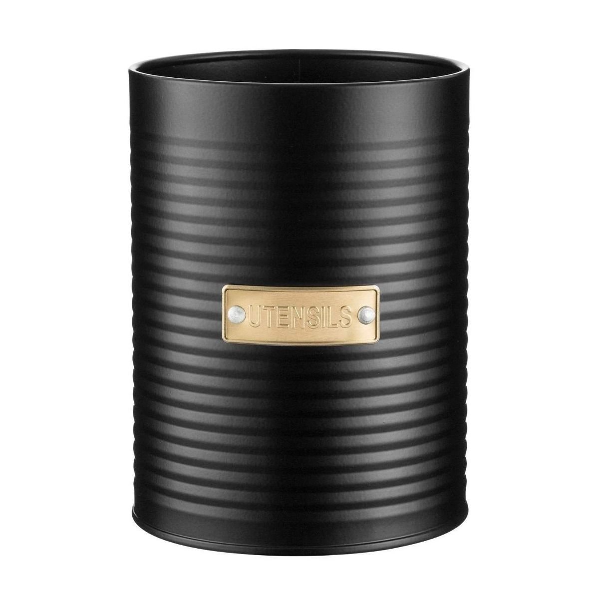 Typhoon Otto Utensil Pot | Black -All-Clad Shop typhoon living otto black utensil storage pot 1401.172 1