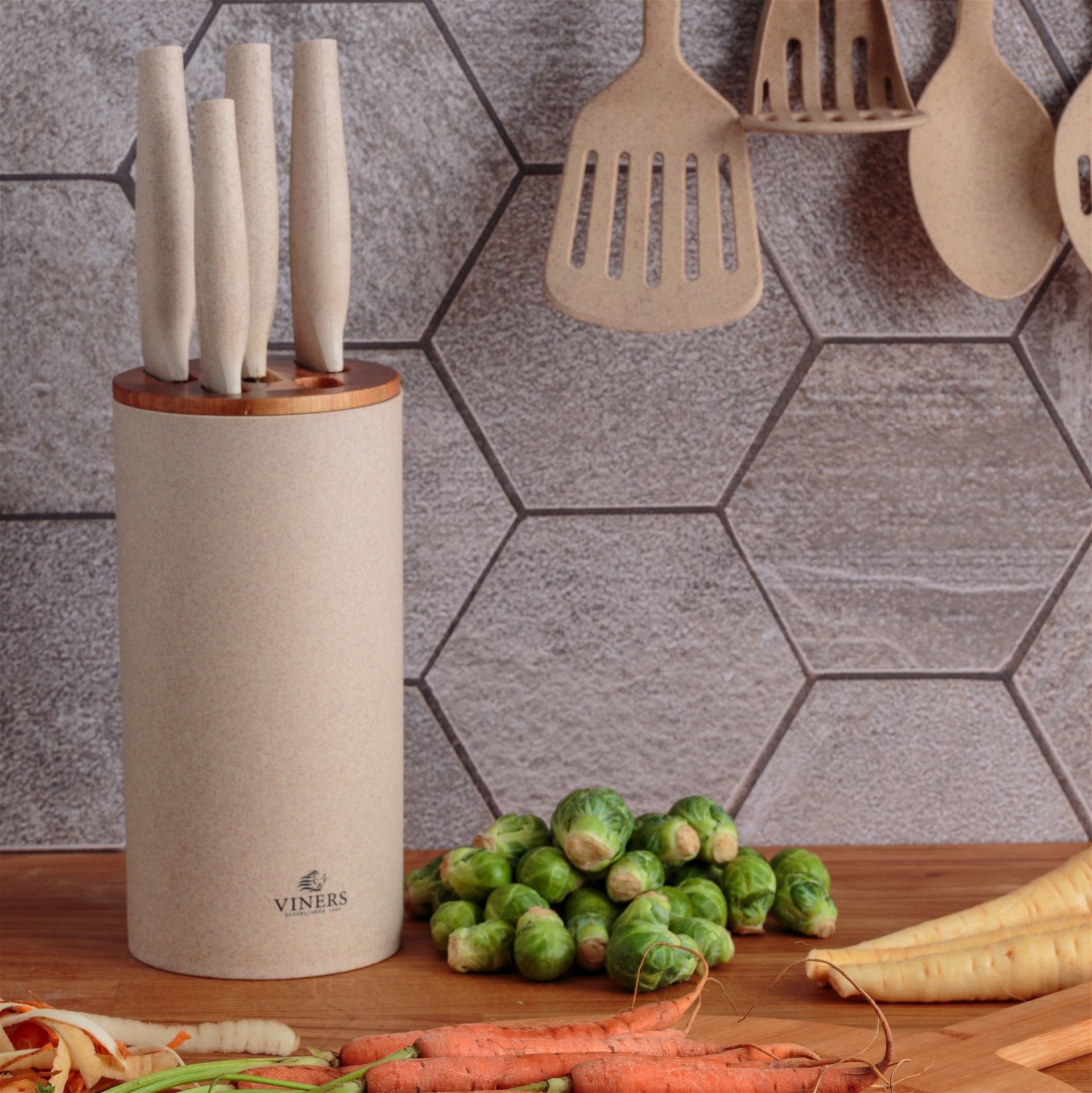 Viners Organic Natural Knife Block Set | 6-Piece Viners Organic Natural Knife Block Set | 6-Piece -All-Clad Shop viners organic utensils christmas 2