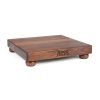 John Boos Walnut Cutting Board With Wooden Bun Feet - 12" 2 John Boos Walnut Cutting Board With Wooden Bun Feet - 12" -All-Clad Shop wal b12s h 1