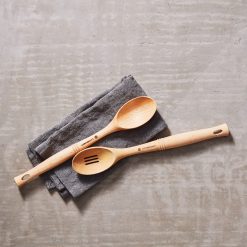 Le Creuset Revolution® Wooden Slotted Spoon -All-Clad Shop woodenutensils 2